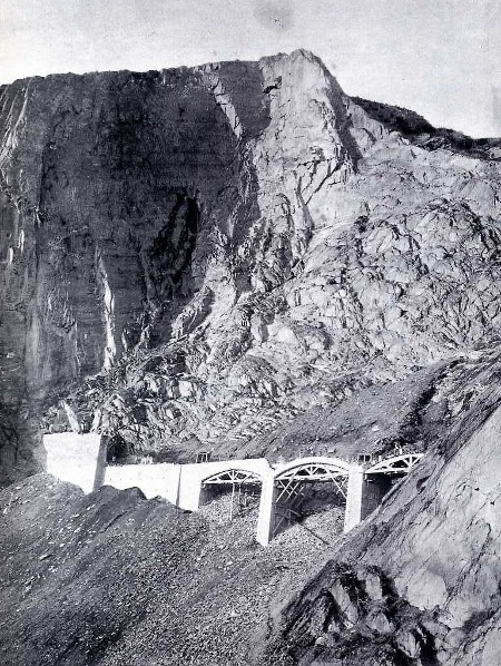 construction du viaduc de La Clapisse en 1884