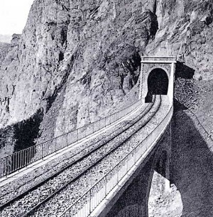 l'entrée du tunnel en 1897