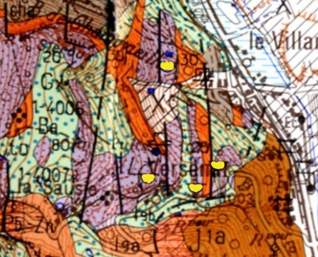carte géologique du secteur